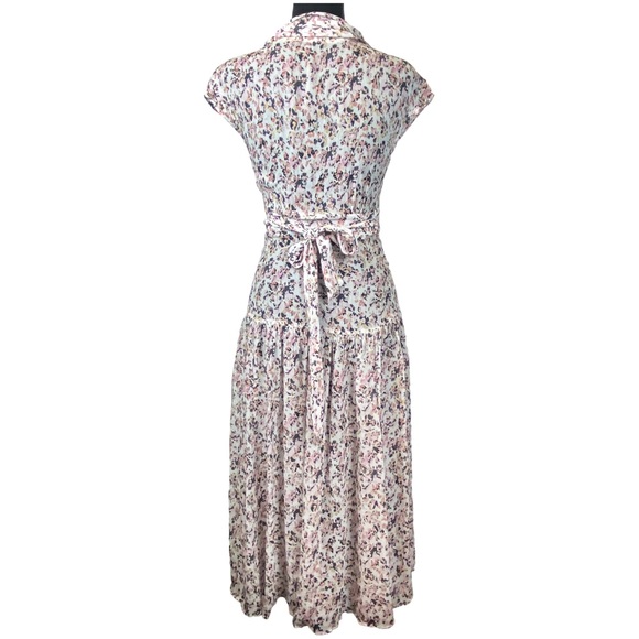 ALL SAINTS ☆ Alix Freefall Floral Midi Dress ☆ Chalk White ☆ Size X-Small - Picture 7 of 9